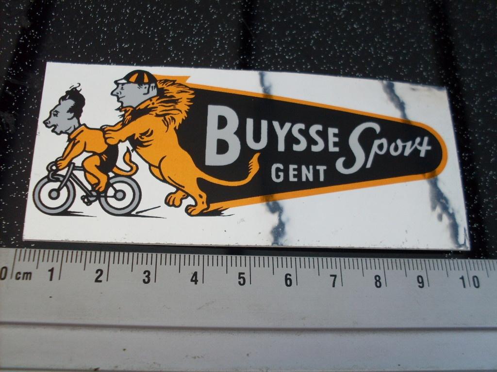 folie sticker Buysse Sport gent logo wielrennen cycling, Verzenden, Zo goed als nieuw, Bedrijf of Vereniging