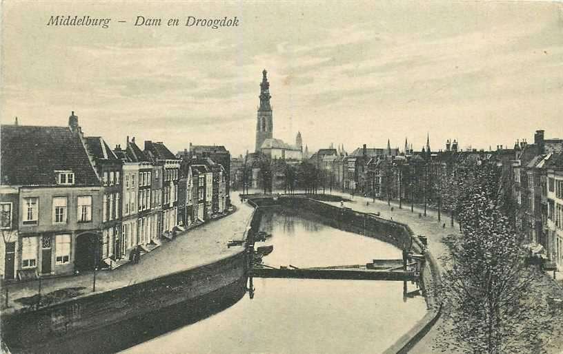 380-784-045 Middelburg Dam en Droogdok, Verzenden, Voor 1920, Zeeland