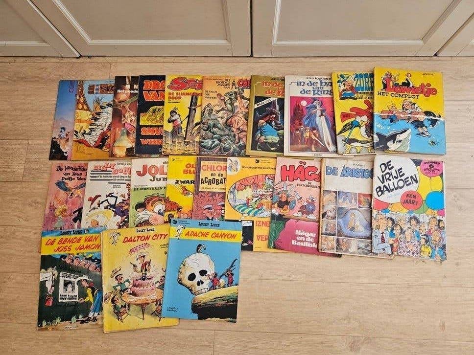 Dikke doos voor oude strips, 95 (jaren 70), Diversen, Meerdere stripboeken, Ophalen, Gelezen
