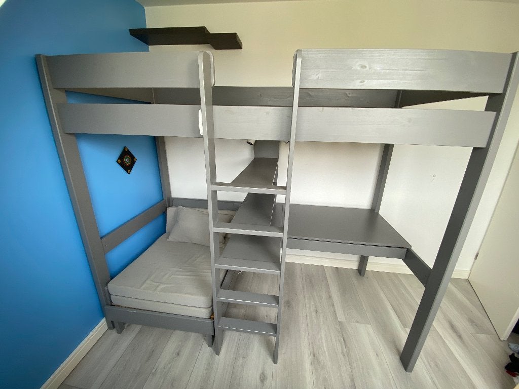 Hoogslaper met zitje en bureau, Kinderen en Baby's, Ophalen, Gebruikt, Hoogslaper