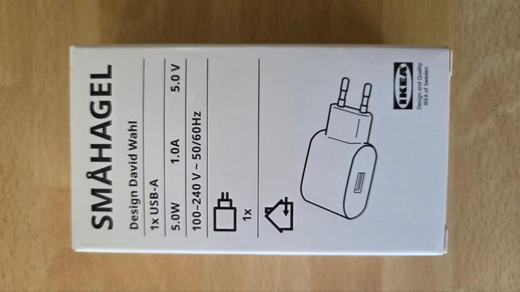 IKEA SMÅHAGEL USB-A Oplader 5W - Nieuw in doos, Ophalen of Verzenden