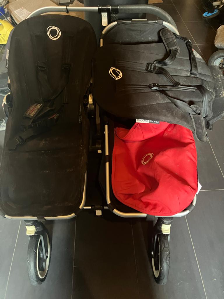 Bugaboo Donkey Duowagen en meerijplank, Gebruikt, Ophalen of Verzenden, Combiwagen, Duowagen