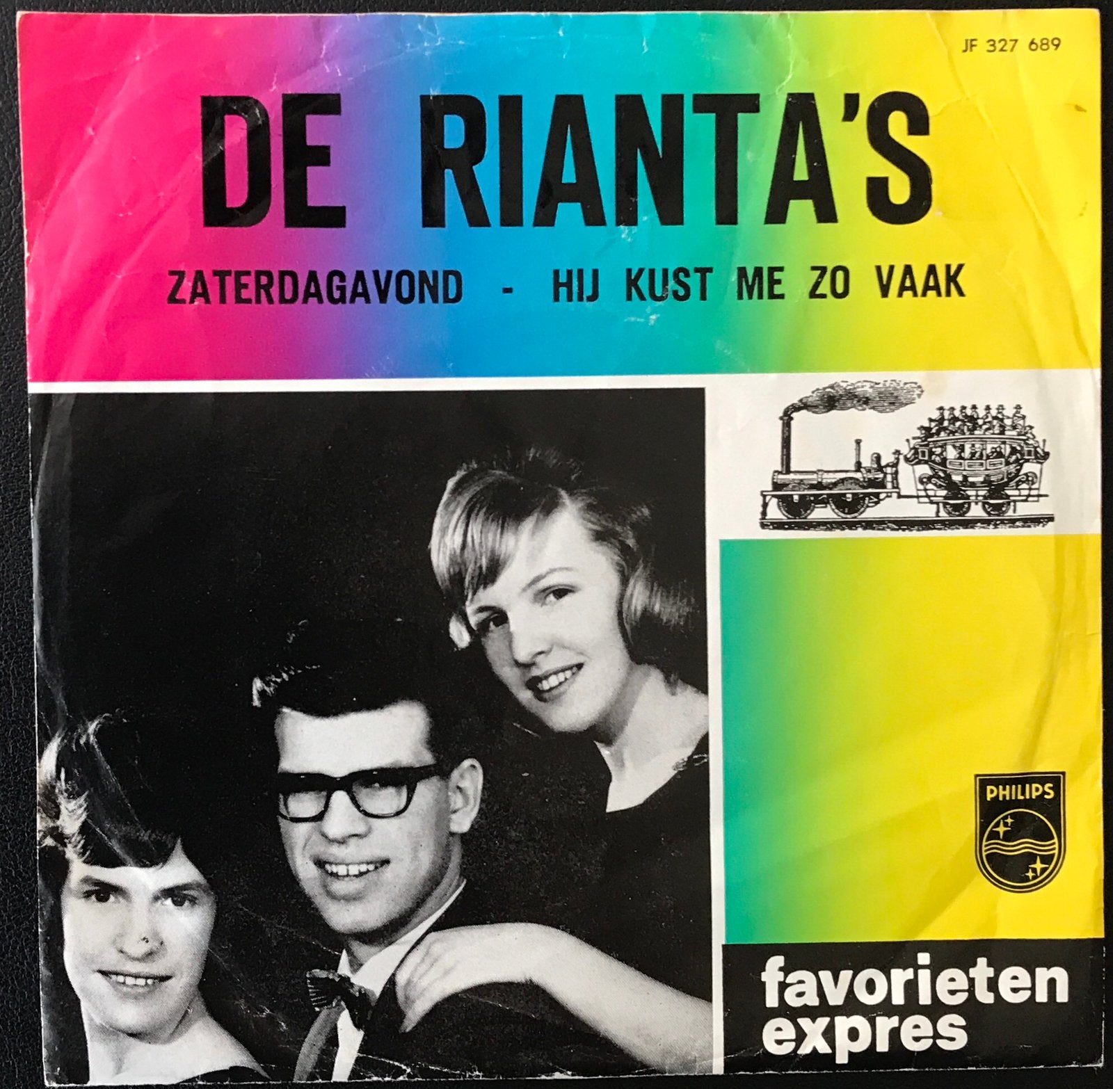 De RIANTA’S - Zaterdagavond/Hij kust me zo vaak (Toppertje), Verzenden, 7 inch