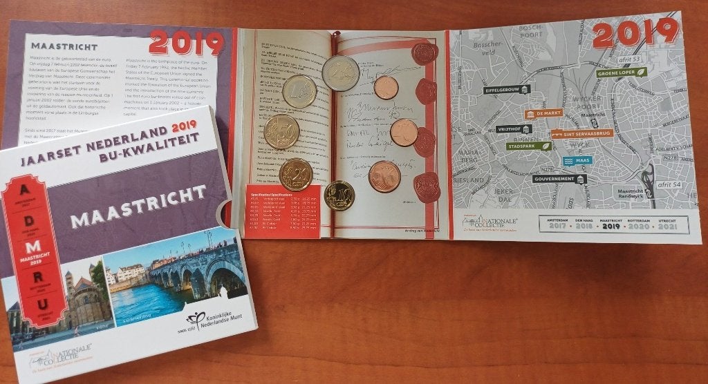 Jaarset Nederland 2019 Maastricht BU- + UNC-kwaliteit, Ophalen of Verzenden, Koningin Beatrix, Euro's, Setje