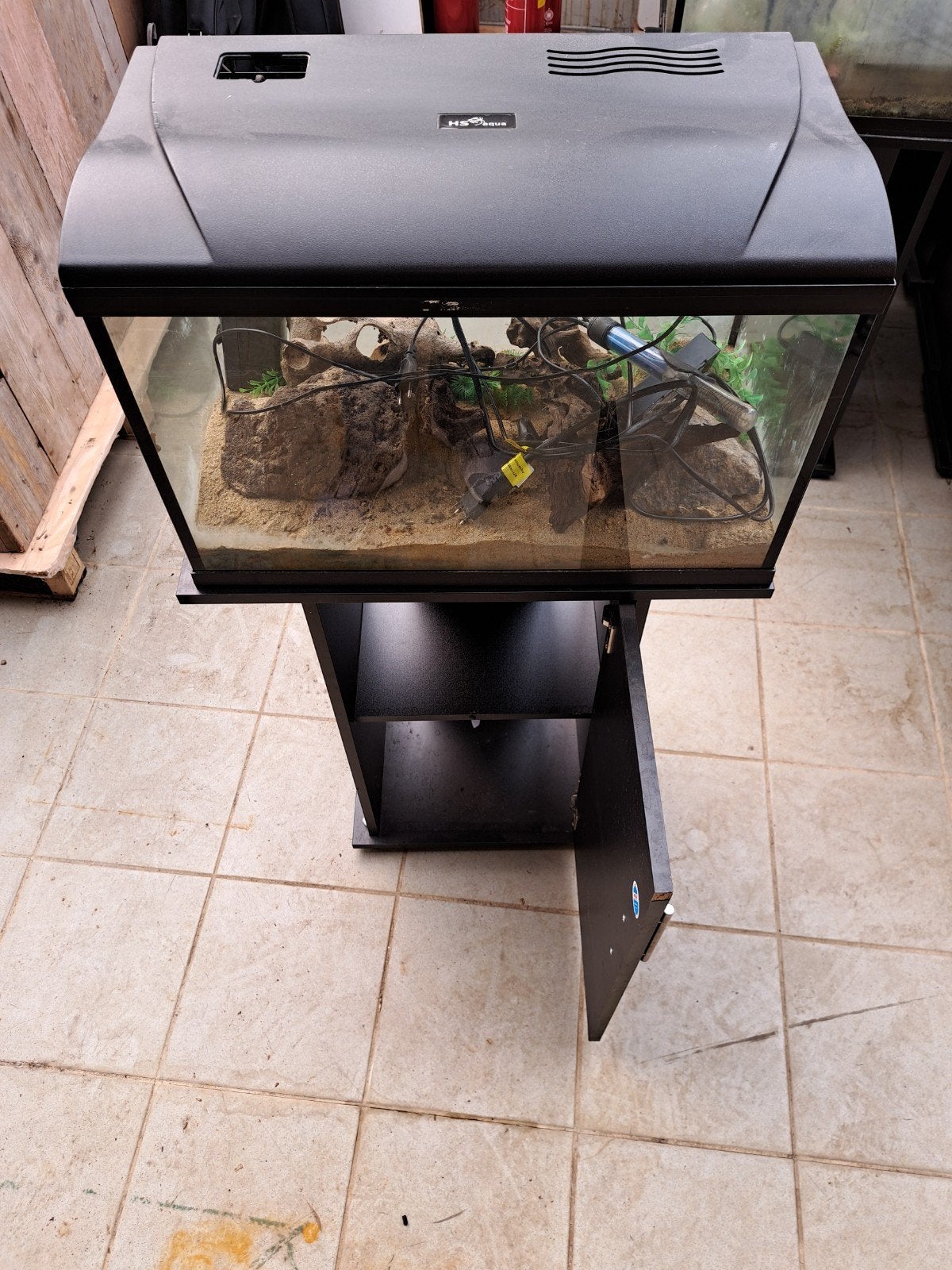 HS Aqua Aquarium Maat: 59x31x39 cm
met onderkast, Dieren en Toebehoren, Vissen | Aquaria en Toebehoren, Ophalen, Leeg aquarium