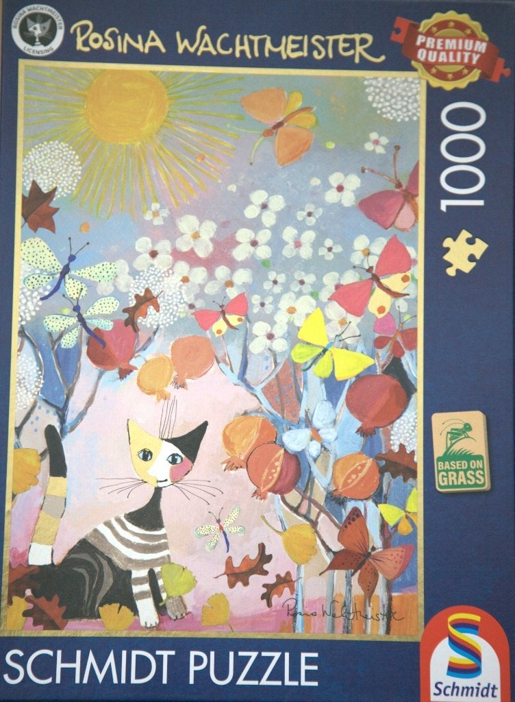 Rosina Wachtmeister Legpuzzel Gestreepte Kat 1000 Stukjes, Ophalen, 500 t/m 1500 stukjes, Zo goed als nieuw, Legpuzzel