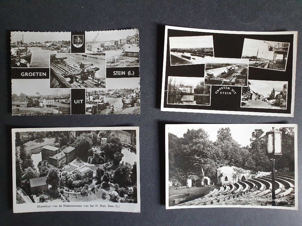 ansicht collectie STEIN (4x) Luchtfoto Missiehuis, Ophalen of Verzenden, 1940 tot 1960, Limburg