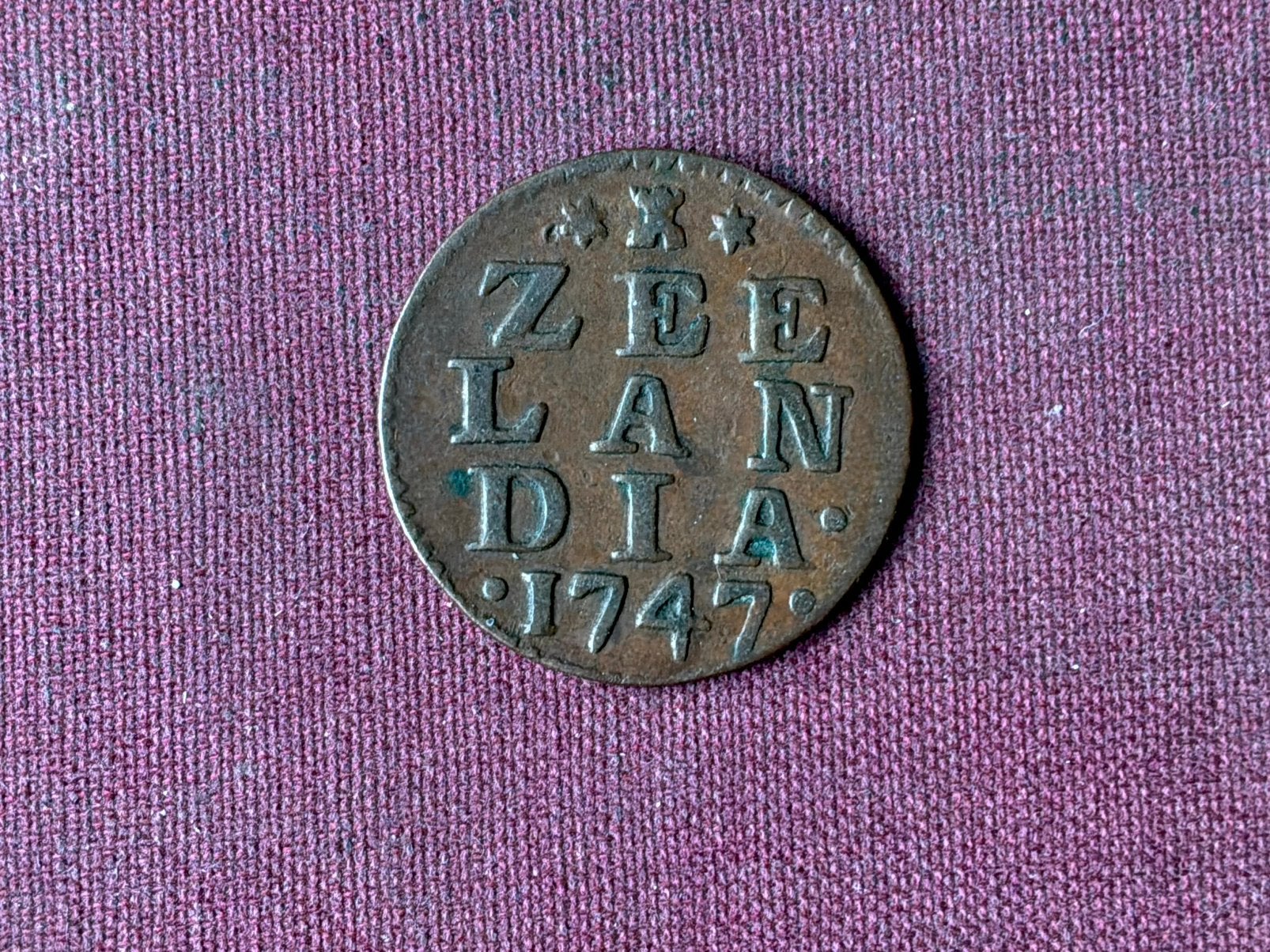 Mooie duit zeeland 1747, Postzegels en Munten, Ophalen of Verzenden, Vóór koninkrijk, Overige waardes