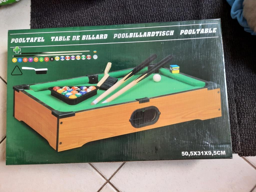Pooltafel 50,5  31 9,5 cm, Ophalen of Verzenden, Nieuw, Pooltafel