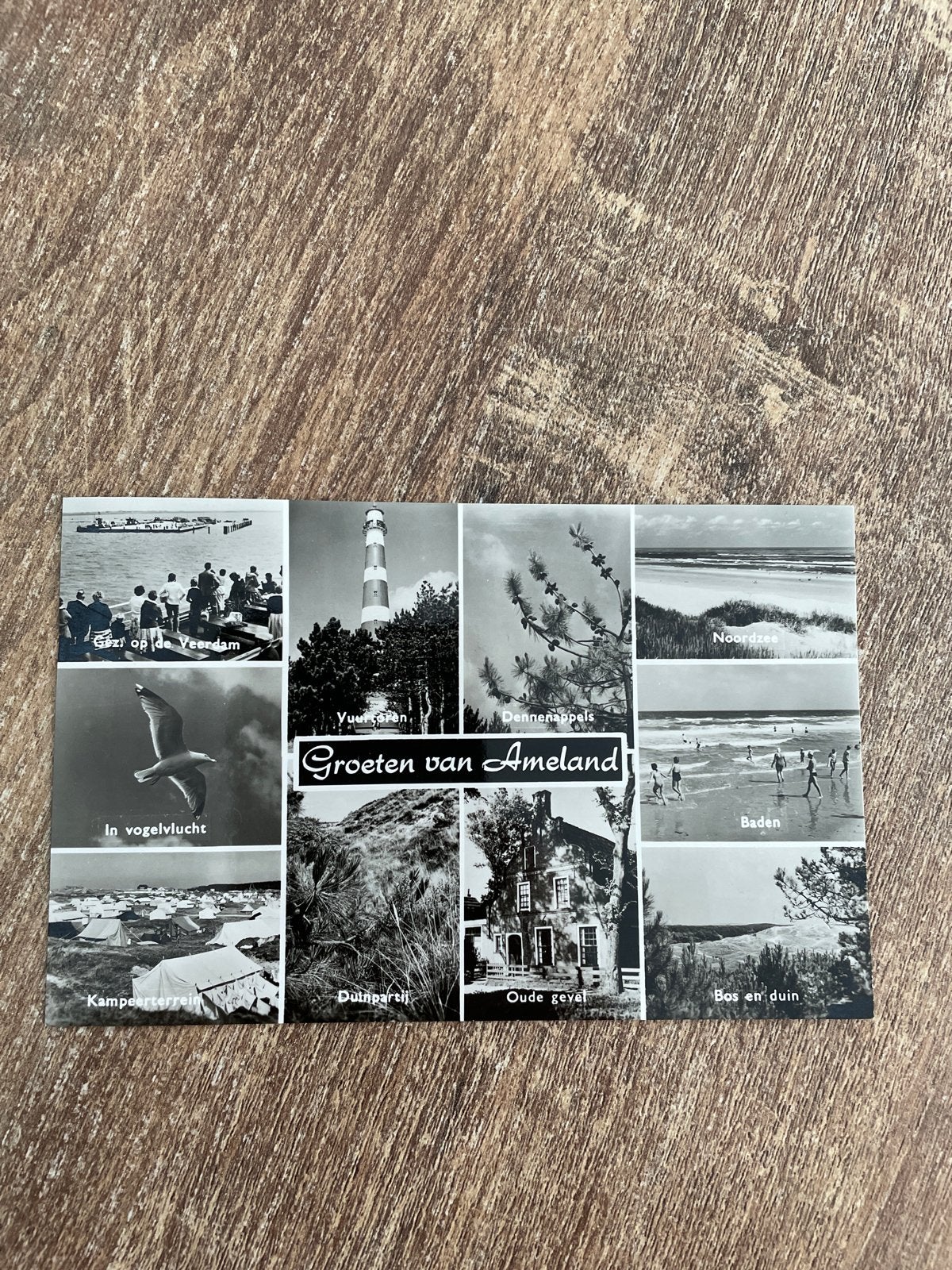 Oude ansichtkaart Ameland - Groeten van Ameland, Ophalen of Verzenden, 1960 tot 1980, Gelopen, Waddeneilanden