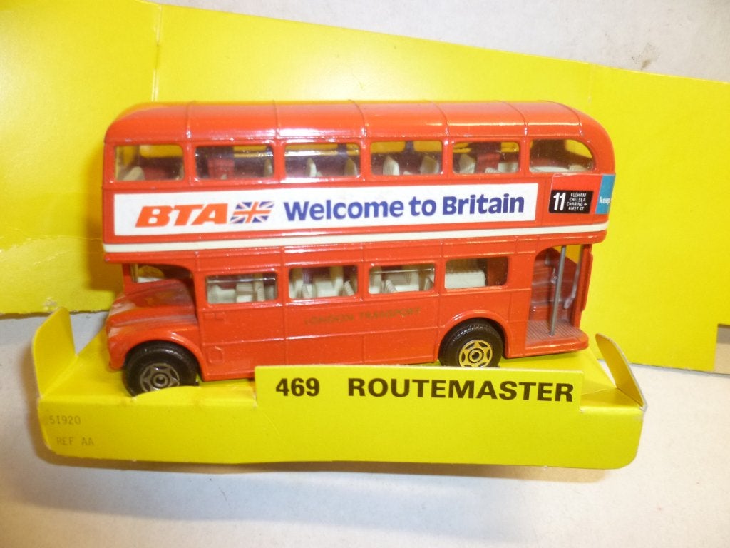 Corgi 469 Mettoy 1983 Route Master Bus Welcome to Britain., Ophalen of Verzenden, Nieuw, Bus of Vrachtwagen