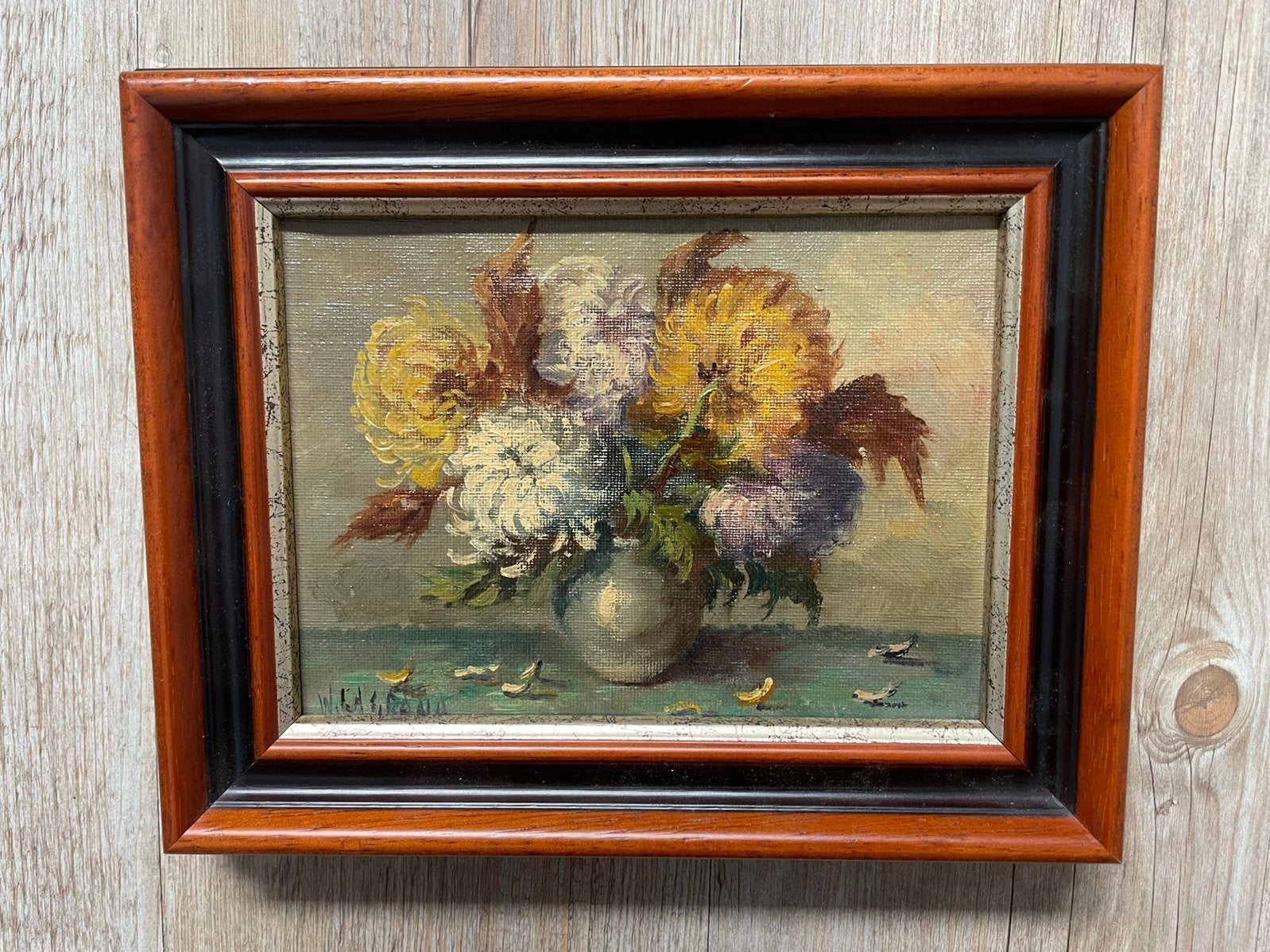 klassiek olieverfschilderij op doek  Bloemstilleven in lijst, Bloemen, Doek, Bijzondere lijst, Ophalen of Verzenden