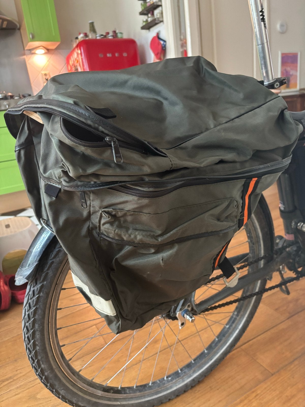 AGU Fiets fietstassen - Groen - Gebruikt, Ophalen, Gebruikt