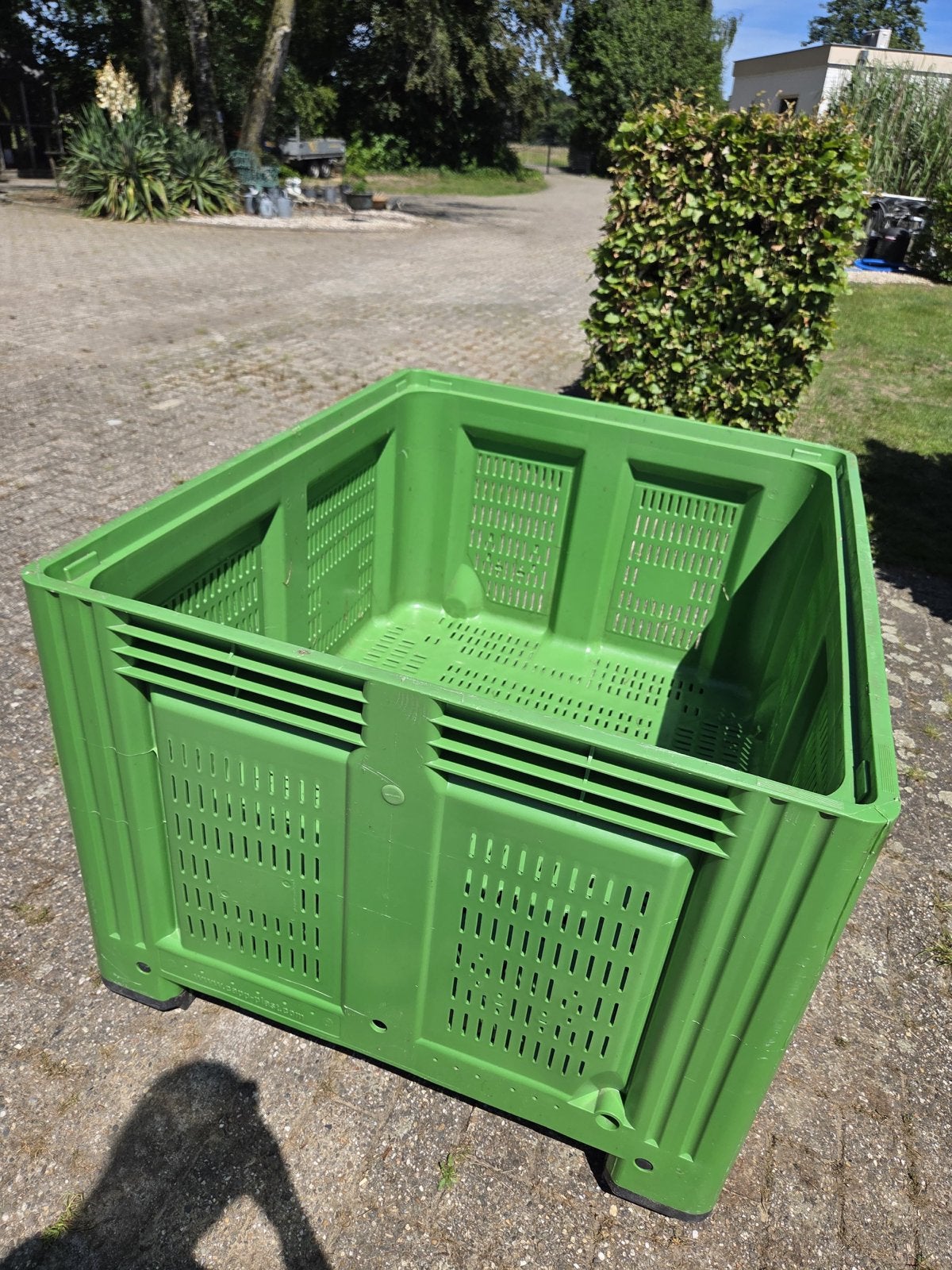 Grote groene palletbak/ hooibak - 100x120x78 cm, Ophalen, Zo goed als nieuw