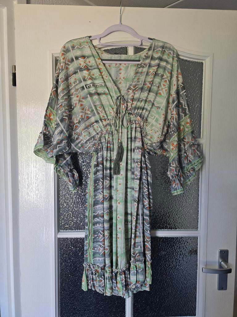 Nieuw ibiza style jurk 40 42 44 mint kort, Maat 42/44 (L), Nieuw, Ophalen of Verzenden, Onder de knie