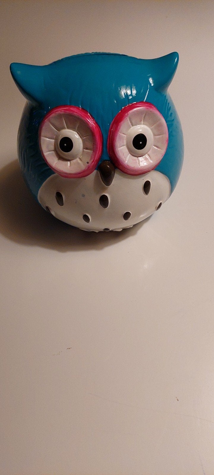 Leuke blauwe uil spaarpot, Ophalen, Gebruikt, Steen, Aardewerk of Keramiek, Dier