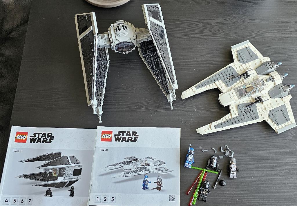 75348 Lego Star Wars Mandalorian Fang Fighter, Ophalen of Verzenden, Zo goed als nieuw, Complete set, Lego