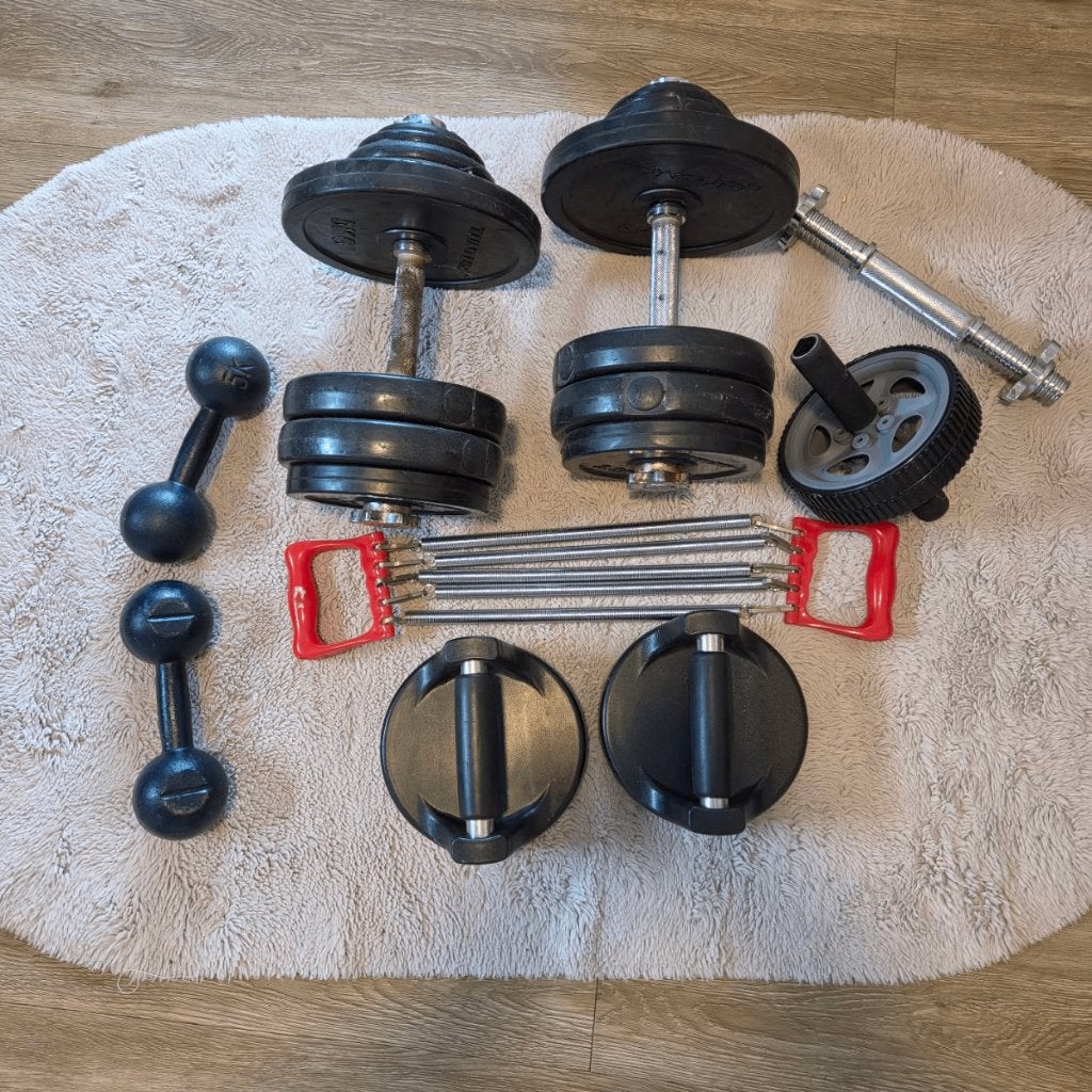 Dumbbell Set, Resistance Expander, Push-up Stands, Ophalen, Zo goed als nieuw, Weerstandband
