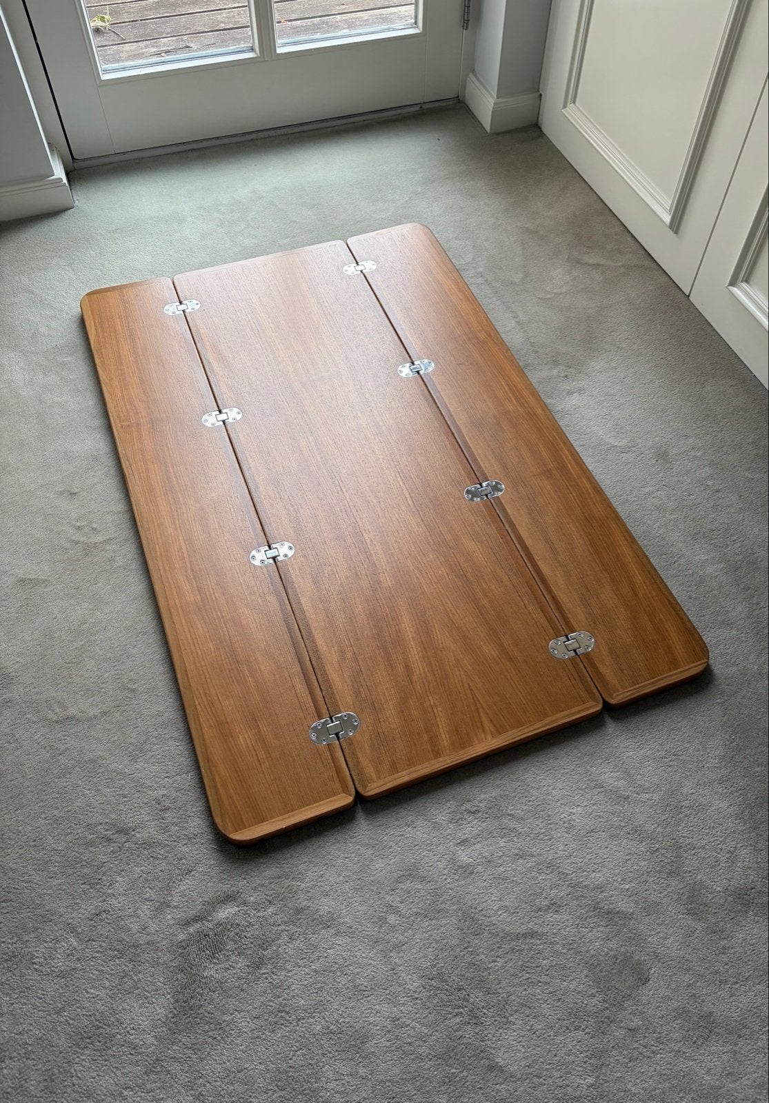 Opklapbaar teak fineer tafelblad, Ophalen, Nieuw