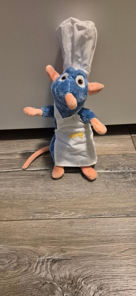 Remy Knuffel Ratatouille Disney Pixar Chef Muis, Muis, Disney, Disney, Blauw