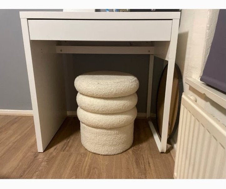 Ikea Micke bureau met Xenos poef, Ophalen, Gebruikt, Minder dan 50 cm, 75 tot 100 cm