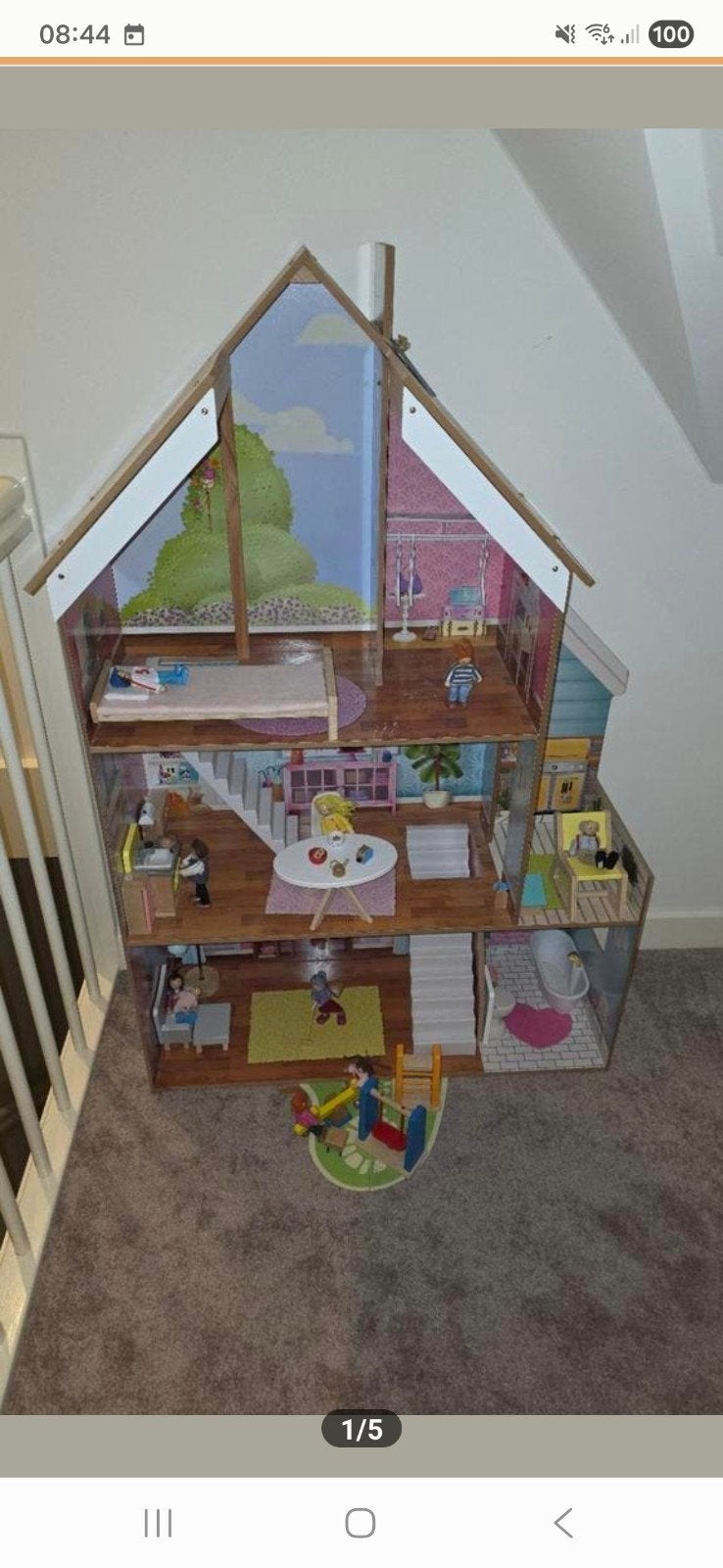 Mooi groot poppenhuis, Ophalen, Zo goed als nieuw, Hout, Vogelkooi