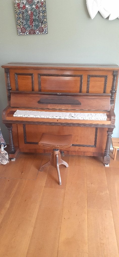 piano Bell & CO, Berlin, Muziek en Instrumenten, Piano's, Ophalen, Gebruikt, Bruin, Piano