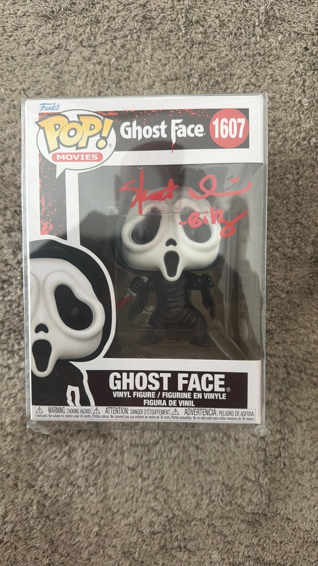 Gesigneerde Funko Pop Ghost Face #1607 – JSA COA – Scream, Verzamelen, Poppetjes en Figuurtjes, Ophalen of Verzenden, Zo goed als nieuw
