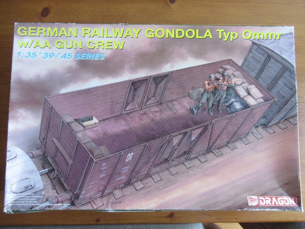 German Railway Gondola typ Ommr w/AA gun crew (Dragon 1/35), Hobby en Vrije tijd, Modelbouw | Auto's en Voertuigen, Overige merken