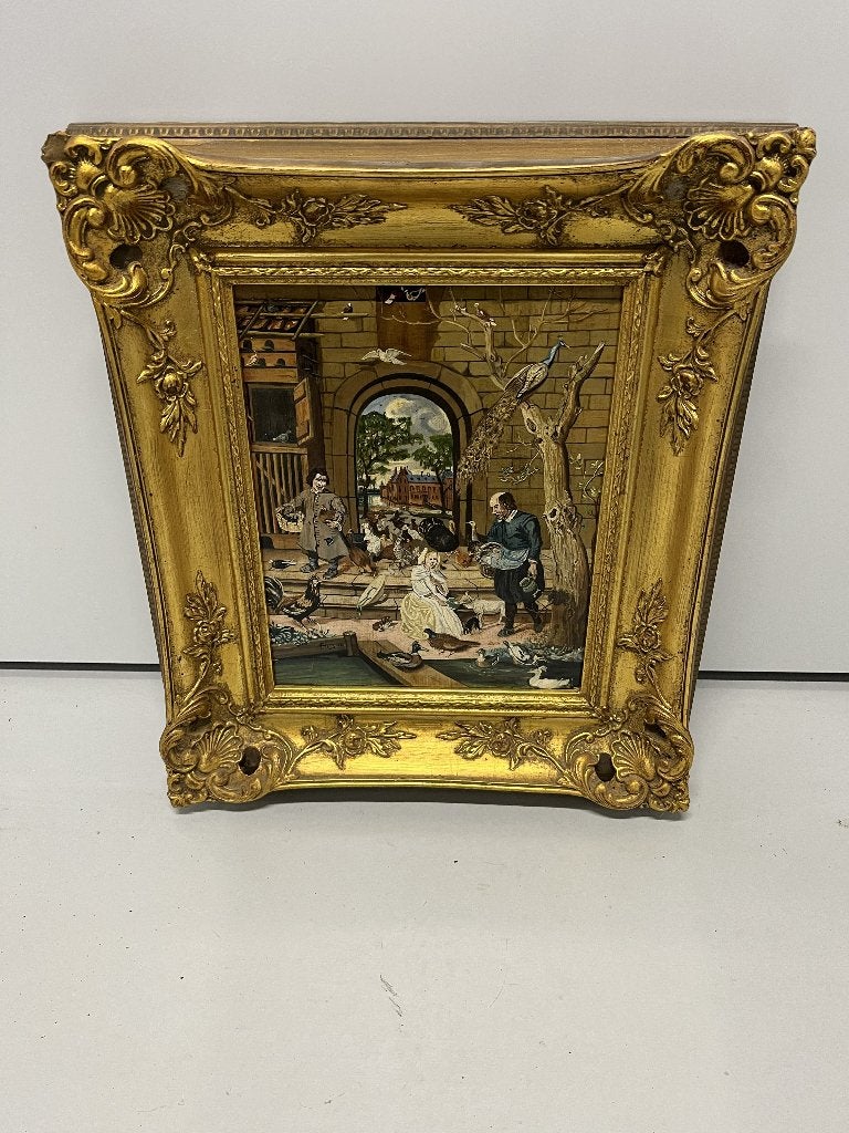 'De Hoenderhof' door Fokko Mees, Ophalen, Doek, Portret of Personen, Gesigneerd