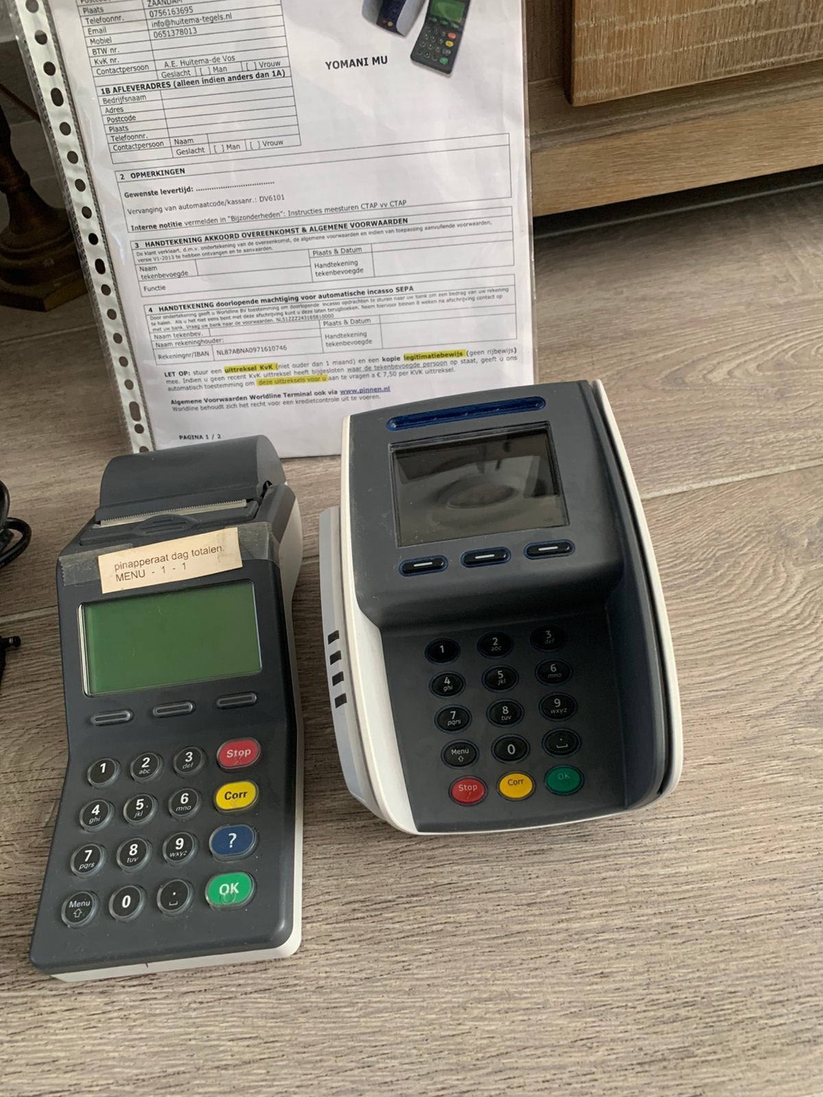 Pinautomaat compleet, Ophalen, Overige typen