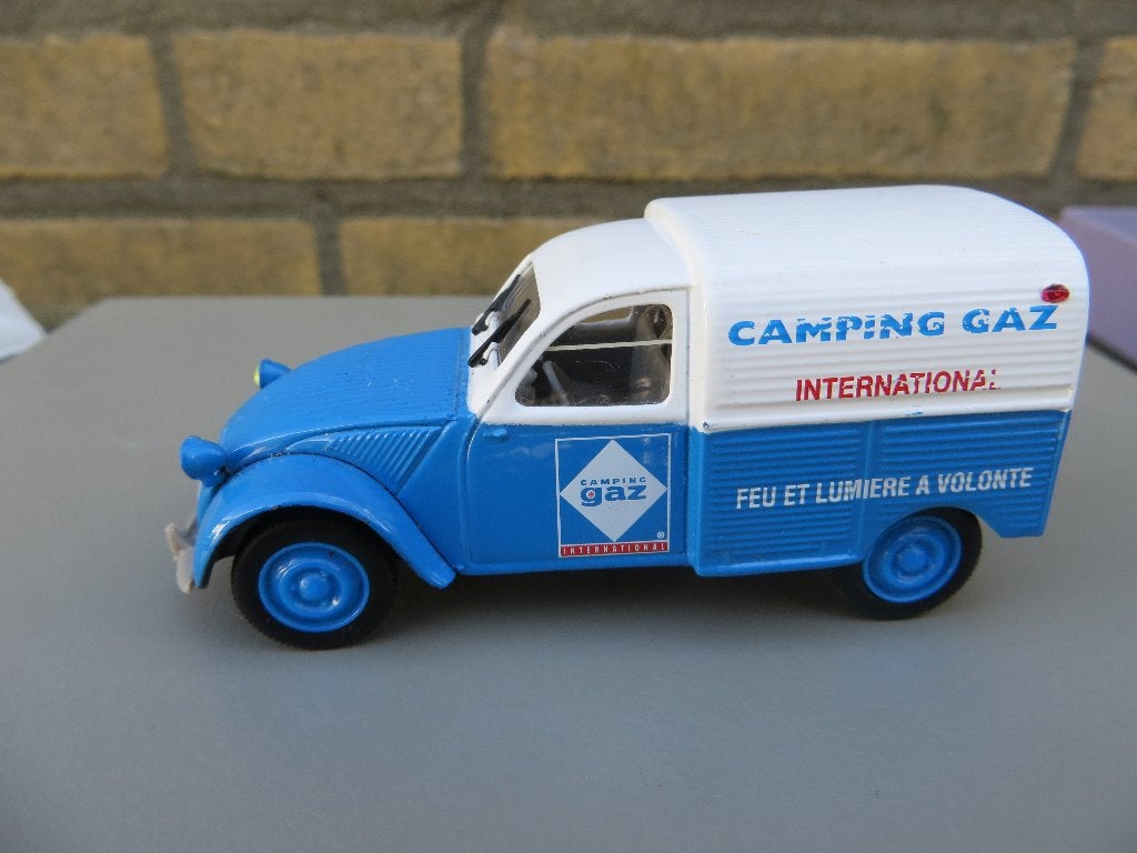 Norev Citroën 2CV AZU CAMPING GAZ, Ophalen of Verzenden, Zo goed als nieuw, Auto, Norev
