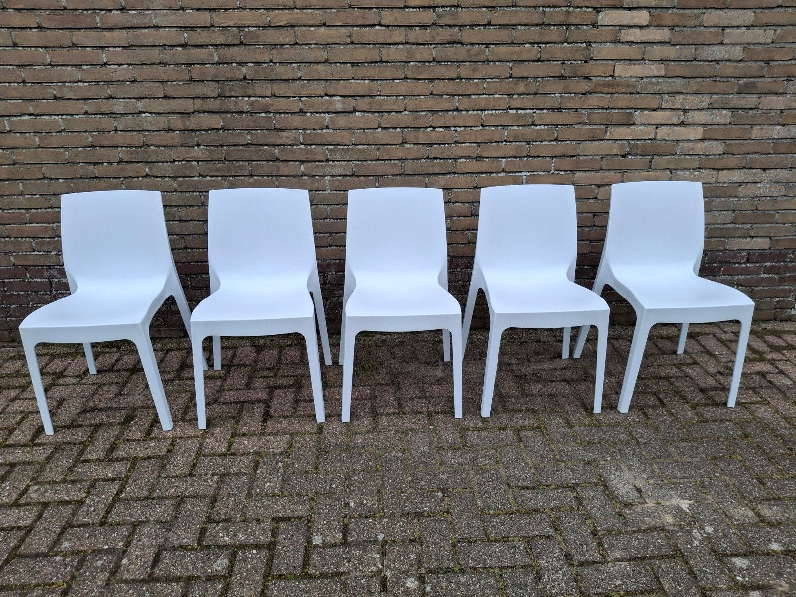 Moderne design stoelen - wit - Italiaans, Ophalen, Kunststof, Gebruikt, Wit