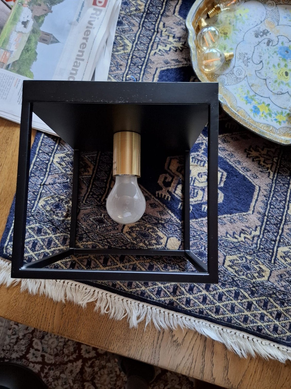 plafondlamp, Huis en Inrichting, Tafels | Salontafels, Ophalen, Vierkant, Minder dan 50 cm, Minder dan 50 cm