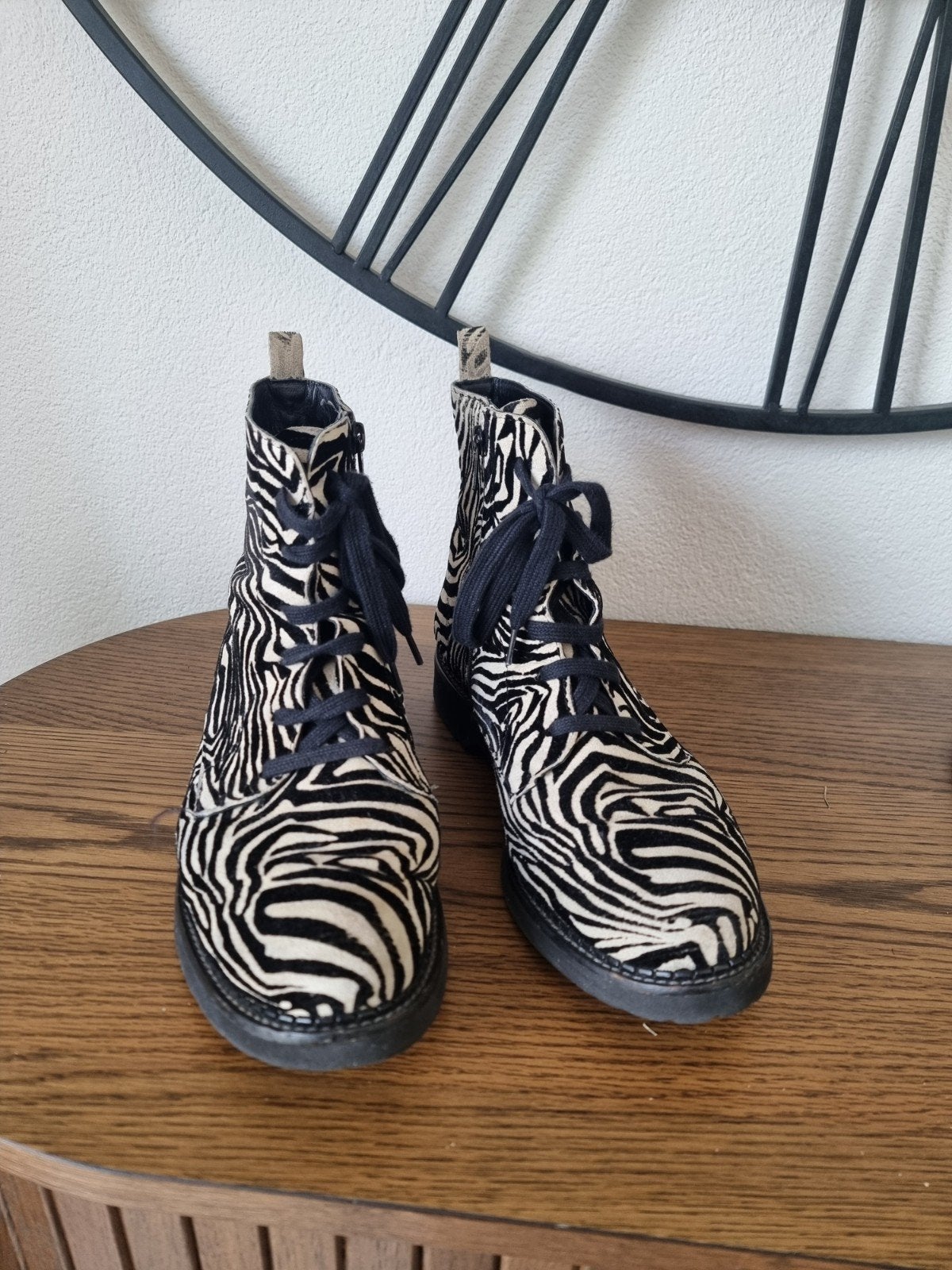 veterboots Verhulst mt 6 /39 zebra print wijdte h, Zwart, Lage of Enkellaarzen, Verhulst, Ophalen of Verzenden
