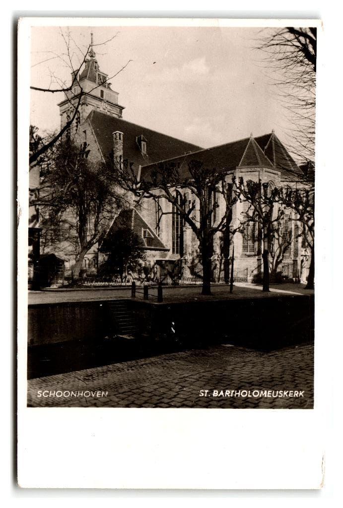 Schoonhoven, St. Bartholomeuskerk, Verzenden, 1940 tot 1960, Ongelopen, Zuid-Holland