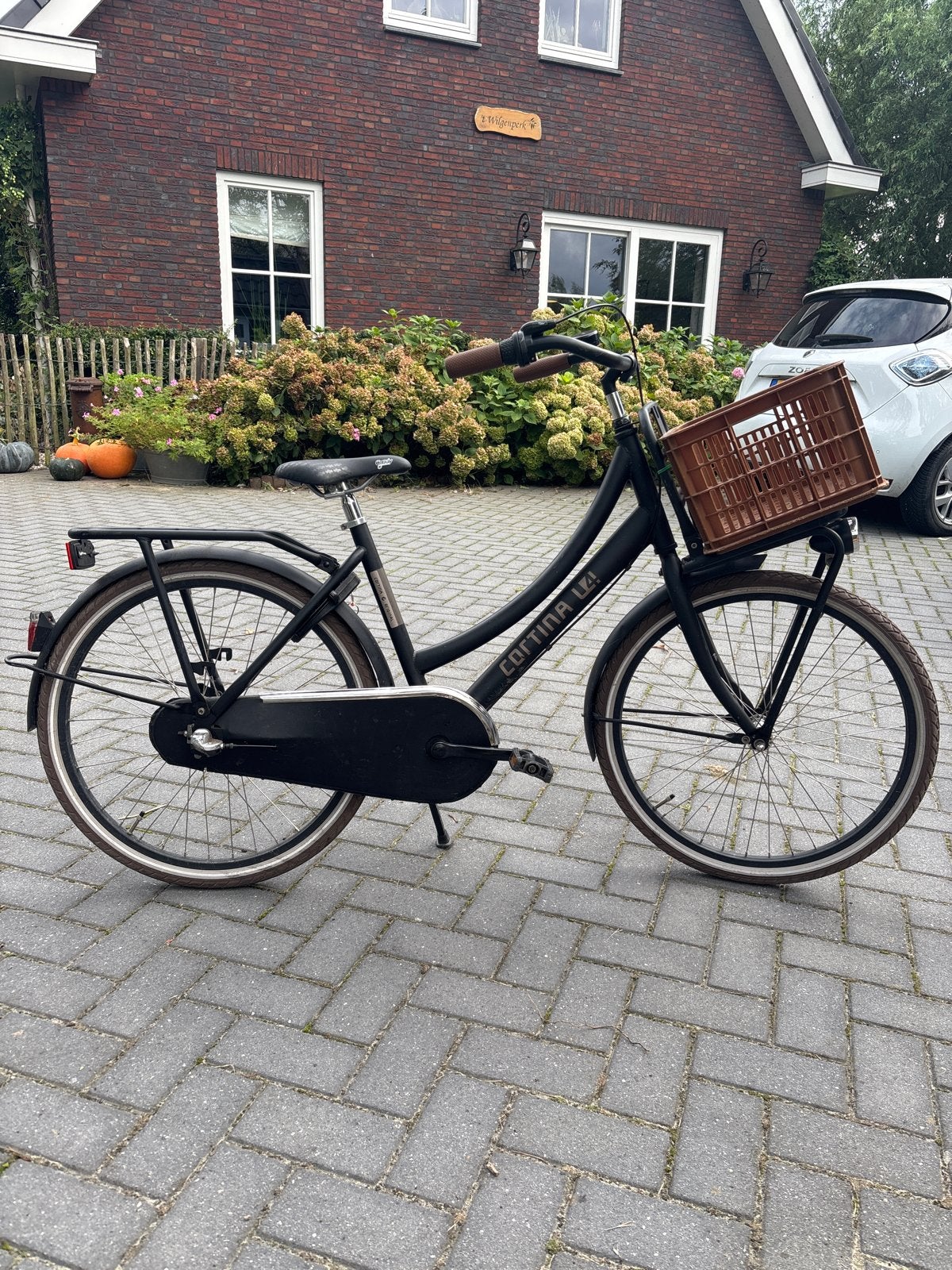 Cortina U4 Transportfiets - Zwart - 3 Versnellingen, Ophalen, Terugtraprem, Versnellingen, Gebruikt