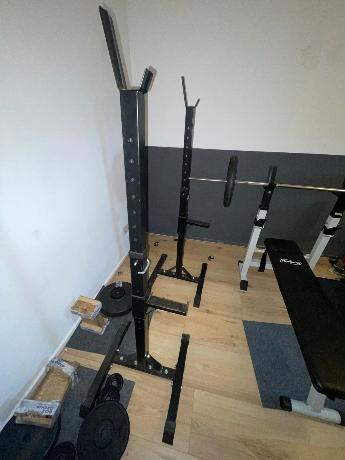 Complete Homegym Set: 100 kg Gewichten, Halterbank & Squat R, Sport en Fitness, Ophalen, Gebruikt, Armen, Overige typen