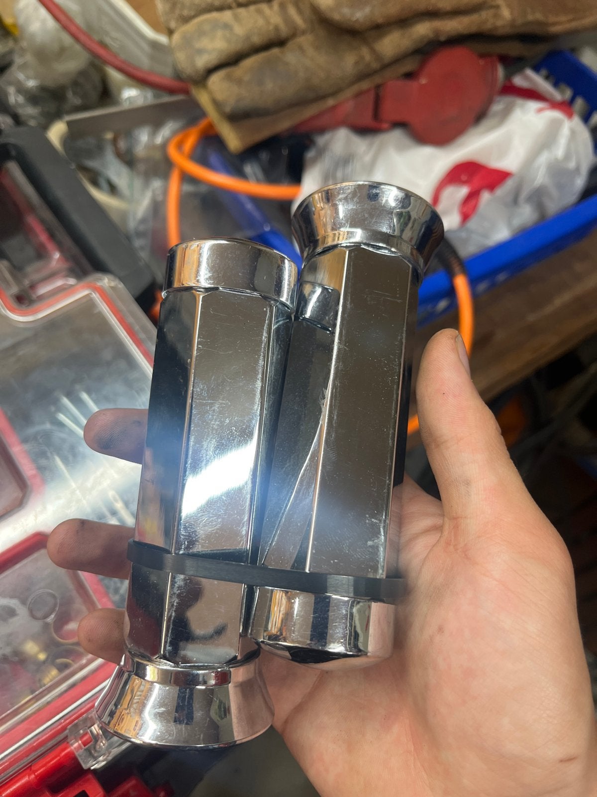 Chromen handvaten 22mm stuur Tomos Puch bromfiets, Fietsen en Brommers, Ophalen of Verzenden, Nieuw, Overige typen