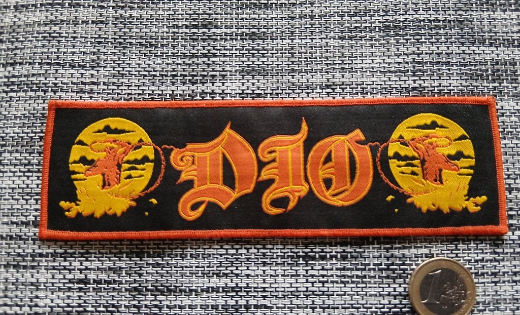 DIO vrij mooie zeldzame strip patch 20 holy diver 5x17cm, Ophalen of Verzenden, Nieuw, Kleding