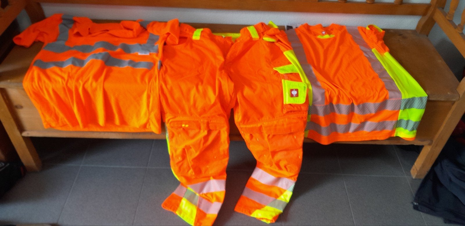 Oranje reflecterende werkkleding set, Ophalen, Gebruikt