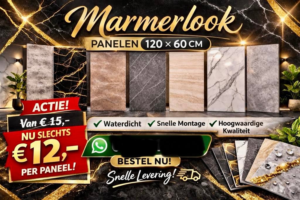 Marmerlook tegels, Doe-het-zelf en Verbouw, Platen en Panelen, Ophalen of Verzenden
