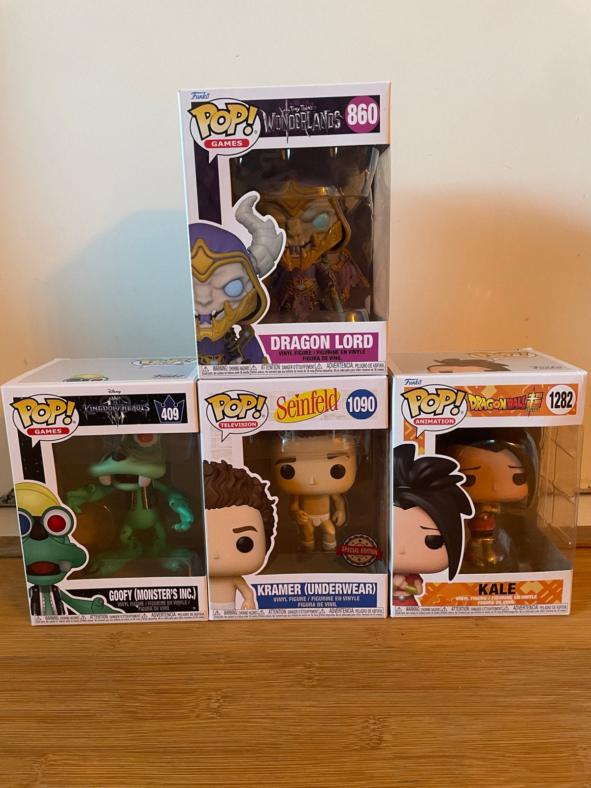 Funko Pop! Figuren: Dragon Lord, Goofy, Kramer, Kale, Ophalen, Zo goed als nieuw