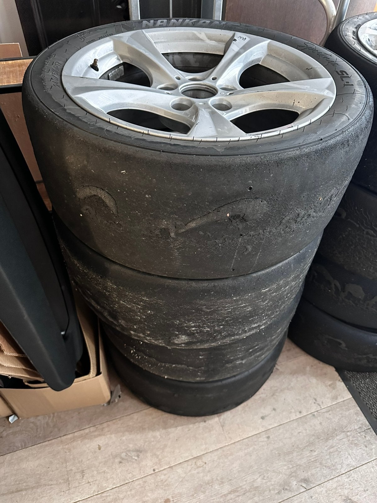 BMW wielen 5x120 met slicks, Auto-onderdelen, Banden en Velgen, Ophalen, Banden en Velgen, 17 inch, 235 mm