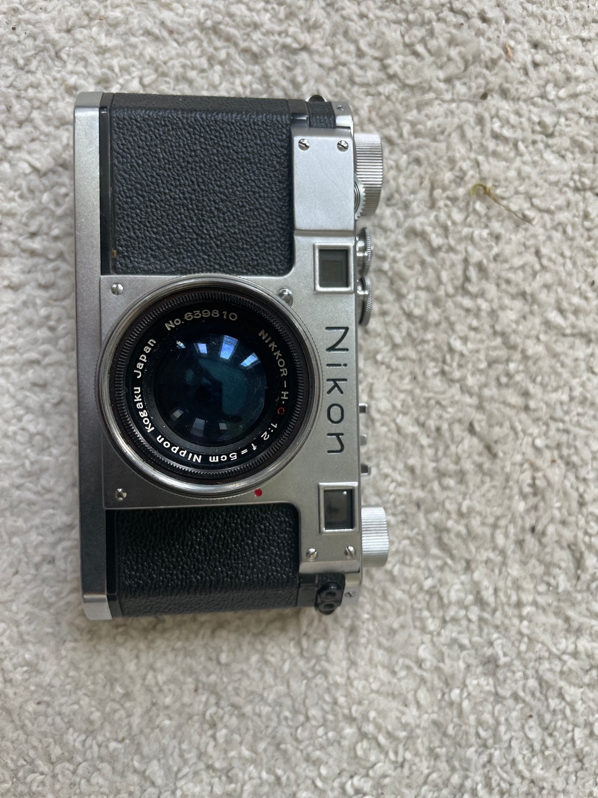 Nikon S met Nikkor-H.C 1:2 f=5cm lens, Ophalen of Verzenden, Gebruikt, Spiegelreflex, Nikon