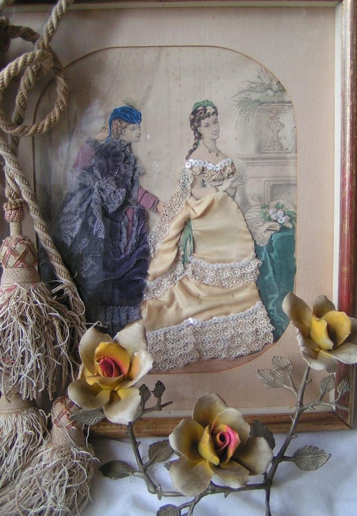 koperen ornament met rozen nr WW 415 ger JD, Antiek en Kunst, Verzenden