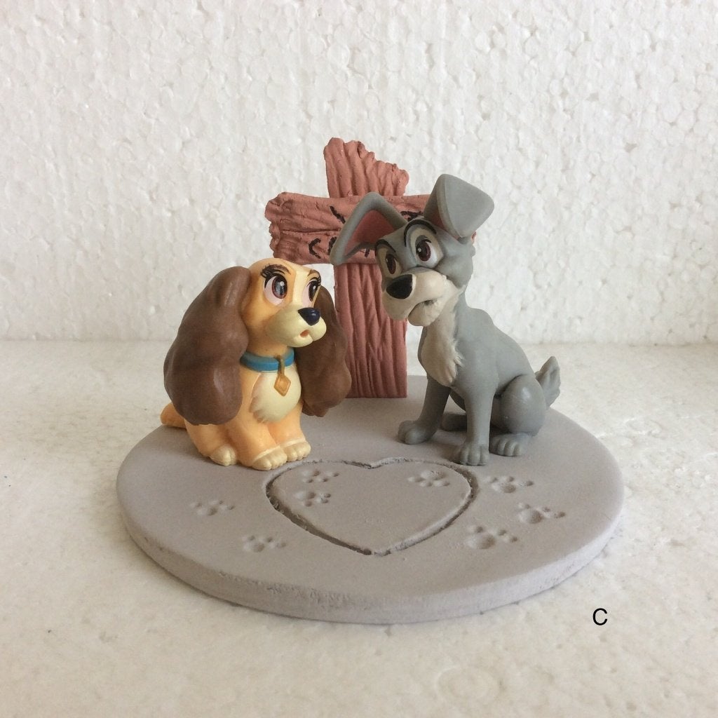 Disney Lady en Vagebond  - beeldje, Verzamelen, Disney, Ophalen of Verzenden, Overige figuren, Zo goed als nieuw, Beeldje of Figuurtje