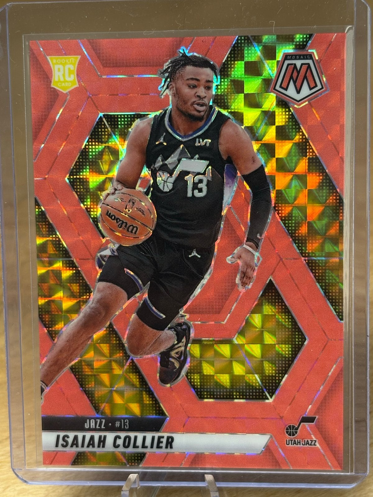 Isaiah Collier Rookie Card - Panini Mosaic 2024-25 NBA, Verzamelen, Ophalen of Verzenden, Zo goed als nieuw, Overige sporten, Spelerskaart