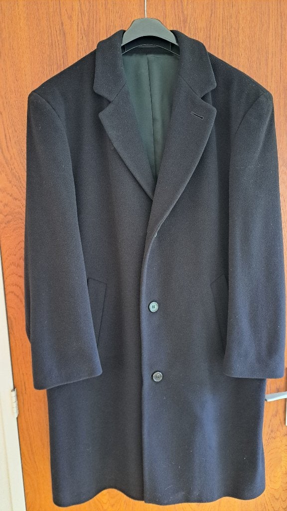 Herenjas overcoat wol kasjmier maat 52 NIEUW, Kleding | Heren, Ophalen, Maat 52/54 (L), Zwart, Nieuw