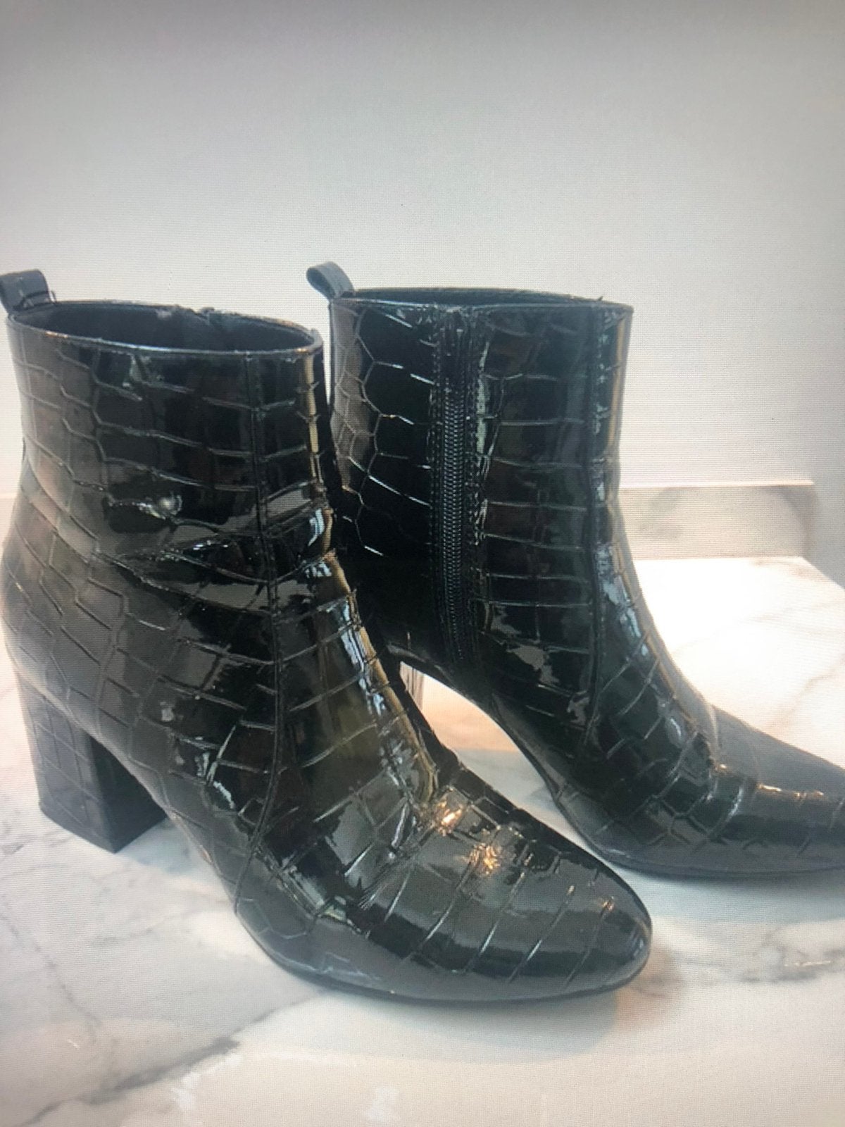Nieuw Graceland van Haren enkel laarsje zwart croco lak 39, Verzenden, Zwart, Lage of Enkellaarzen, Nieuw